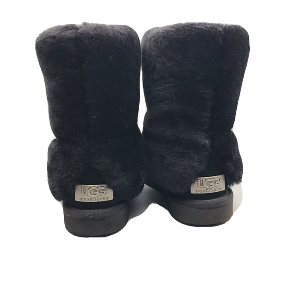 UGG AUSTRALIA boots Black Patten Lamb Fur & UGGpure 1006794 Size 5 US /36 EUR - Picture 3 of 10
